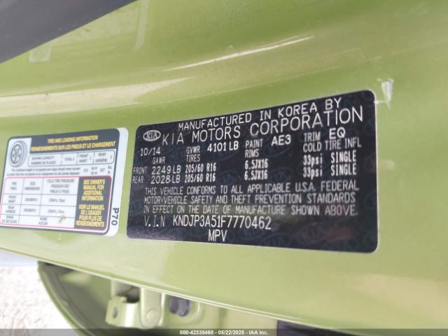 KNDJP3A51F7770462 KIA SOUL +