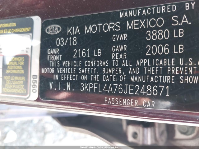 KIA mpi nu 2018 3KPFL4A76JE248671 Image 9