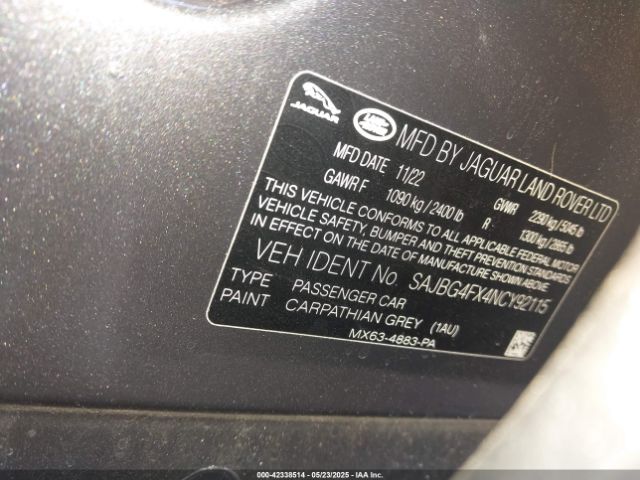 2022 JAGUAR XF SAJBG4FX4NCY92115 Photo 8