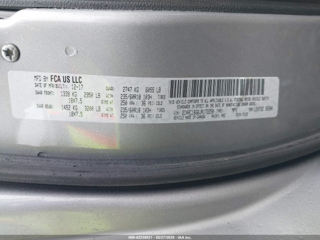 2018 CHRYSLER PACIFICA 2C4RC1BG6JR172250 Photo 8
