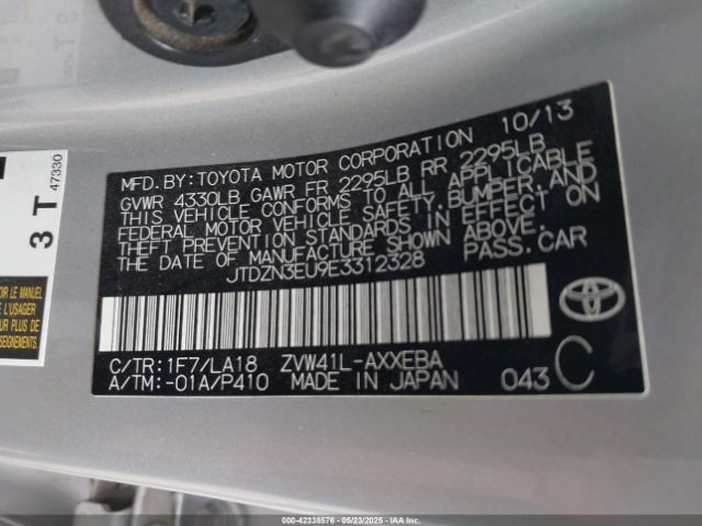 JTDZN3EU9E3312328 Toyota Prius V Five