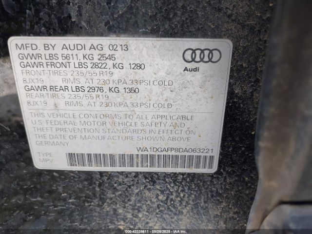 2013 AUDI Q5 WA1DGAFP8DA063221 Photo 8