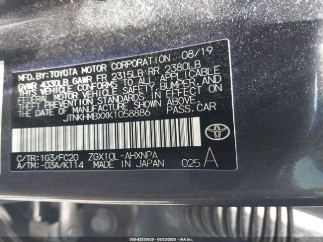 2019 TOYOTA C-HR JTNKHMBXXK1058886 Photo 8
