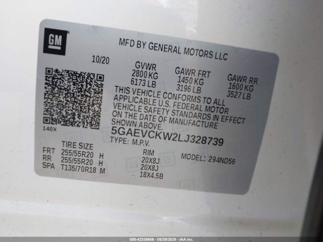 2020 BUICK ENCLAVE 5GAEVCKW2LJ328739 Photo 8