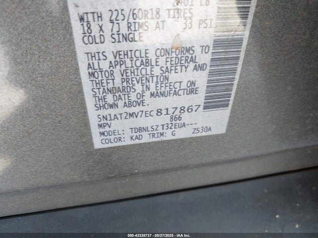 Nissan 2014 2014 5N1AT2MV7EC817867 Image 9