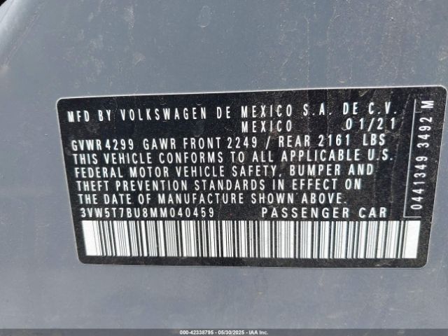 3VW5T7BU8MM040459 Volkswagen Jetta Gli 2.0t Autobahn/2.0t S