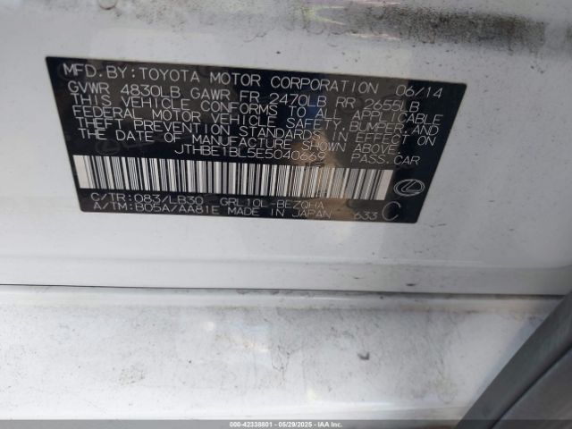 JTHBE1BL5E5040669 Lexus GS 350