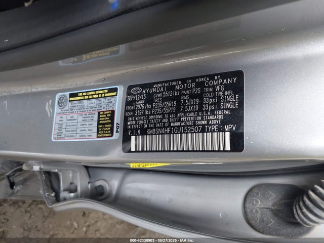 KM8SN4HF1GU152507 Hyundai gdi lambda ii