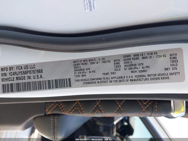 1C4RJYE68P8787968 Jeep Grand Cherokee