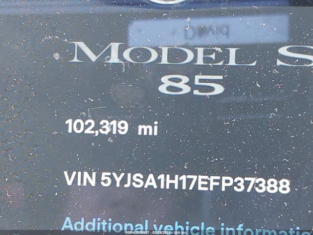 5YJSA1H17EFP37388 Tesla Model S P85