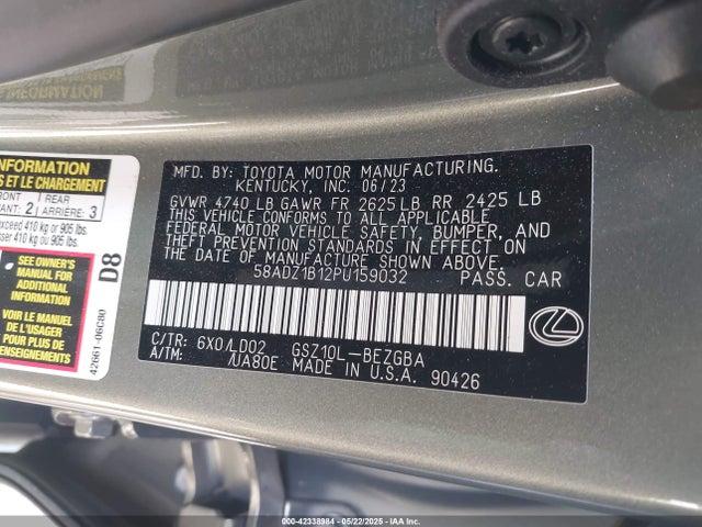 58ADZ1B12PU159032 Lexus 2gr-fks