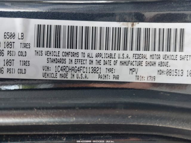 2015 DODGE DURANGO 1C4RDHAG4FC113821 Photo 8