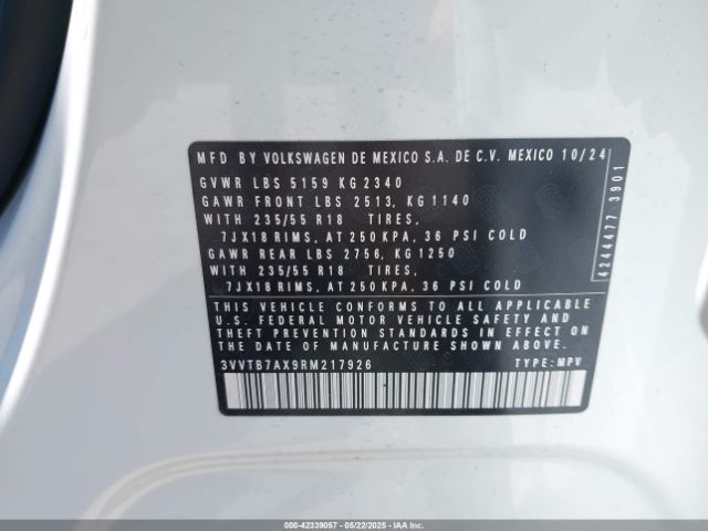 3VVTB7AX9RM217926 Volkswagen Tiguan 2.0t Wolfsburg Edition