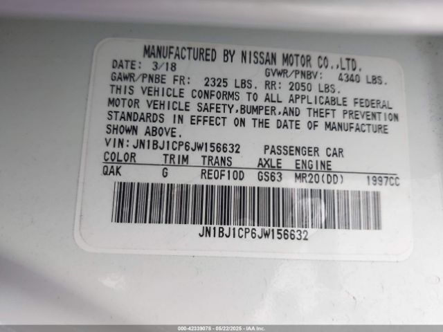 JN1BJ1CP6JW156632 Nissan 2018