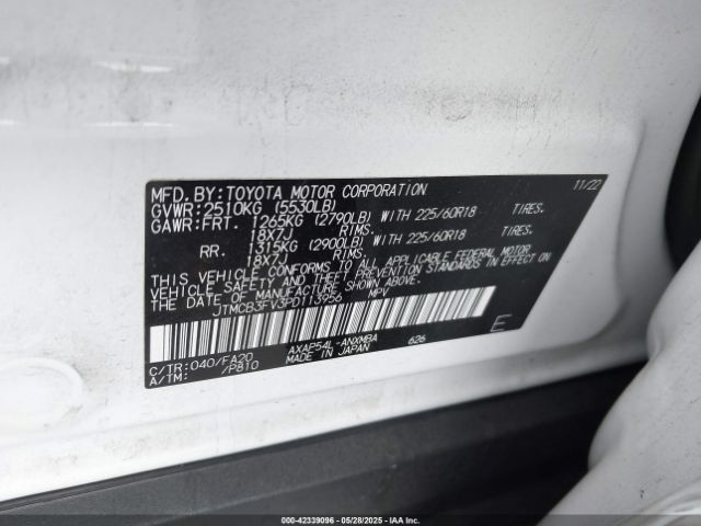 JTMCB3FV3PD113956 Toyota Rav4 Prime Se
