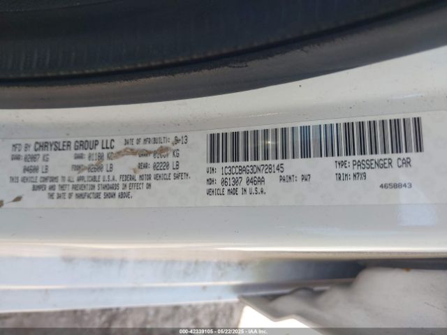 2013 CHRYSLER 200 1C3CCBAG3DN728145 Photo 8