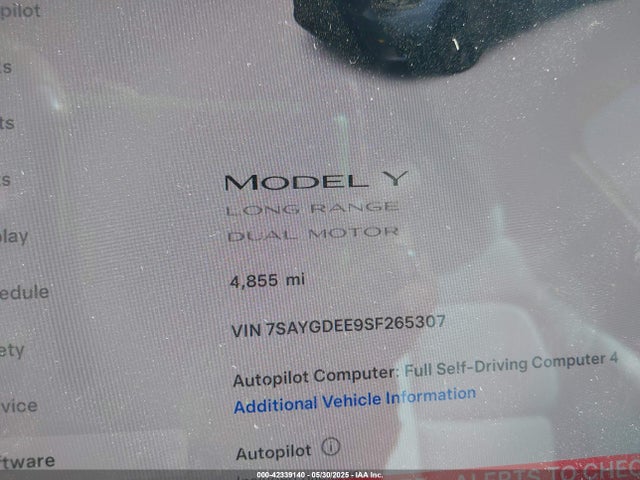 2025 TESLA MODEL Y 7SAYGDEE9SF265307 Photo 6