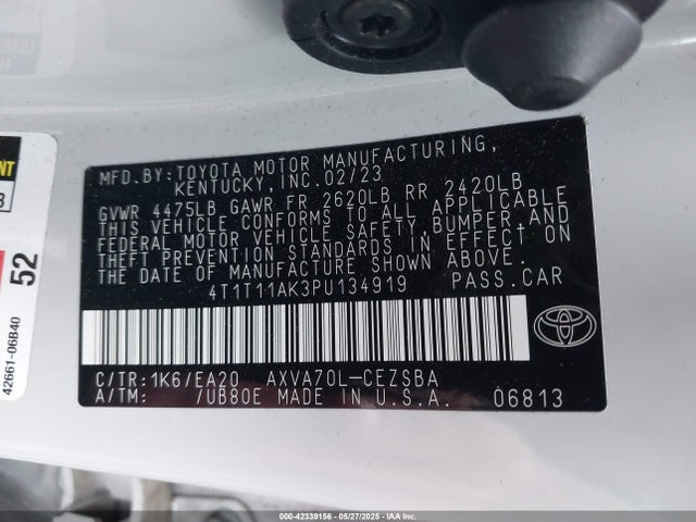 4T1T11AK3PU134919 Toyota a25a-fks