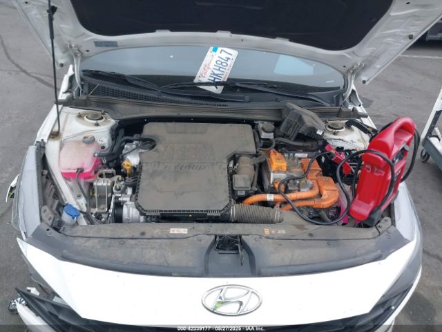 KMHLM4AJXPU077943 Hyundai Elantra Hybrid Blue