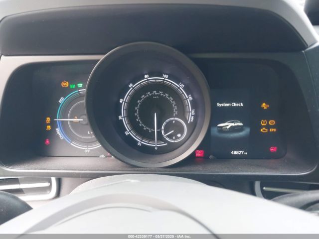 KMHLM4AJXPU077943 Hyundai Elantra Hybrid Blue