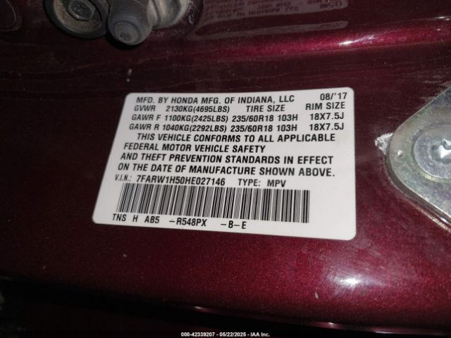 7FARW1H50HE027146 Honda CR-V EX