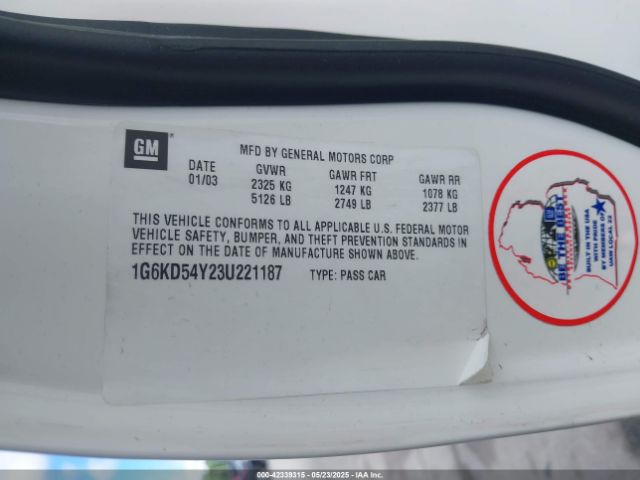 2003 CADILLAC DEVILLE 1G6KD54Y23U221187 Photo 8
