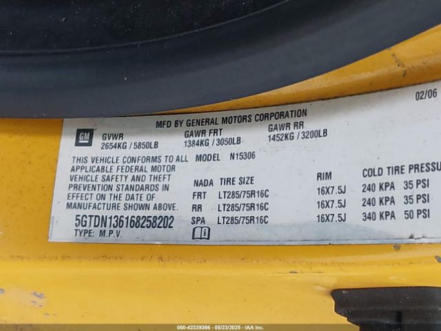2006 HUMMER H3 SUV 5GTDN136168258202 Photo 8