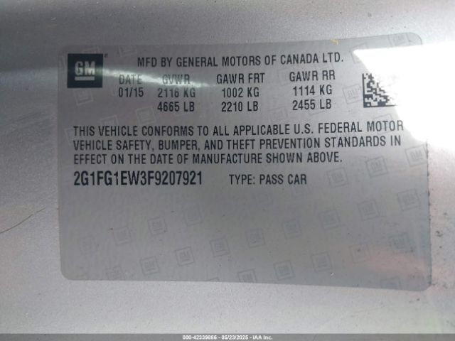 2G1FG1EW3F9207921 Chevrolet Camaro 1ss