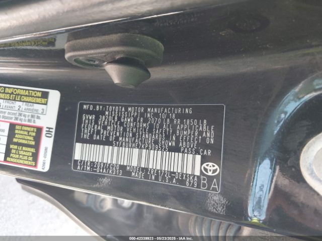 5YFBURHE7KP909525 Toyota Corolla L/le/xle/se/xse