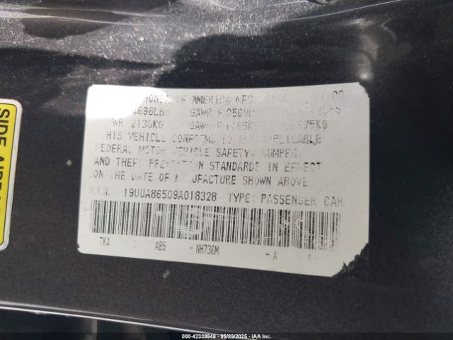 2009 ACURA TL 19UUA86509A018328 Photo 8