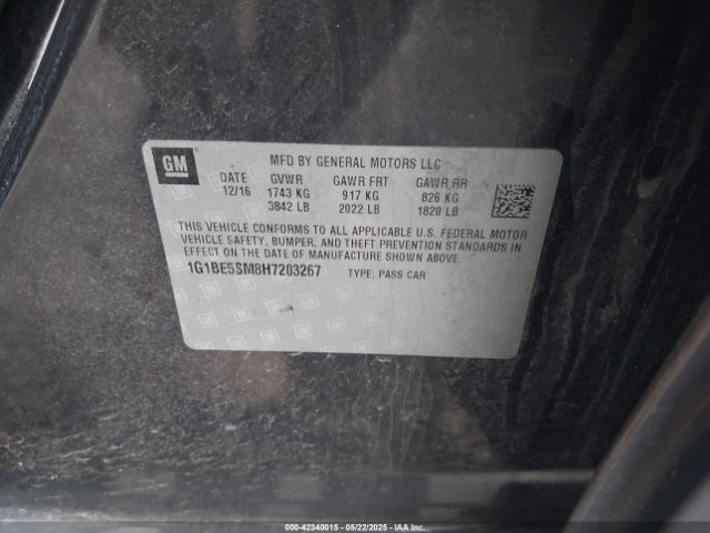 2017 CHEVROLET CRUZE 1G1BE5SM8H7203267 Photo 8