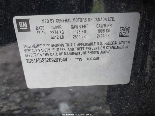 2G61M5S32E9231544 Cadillac XTS LUXURY