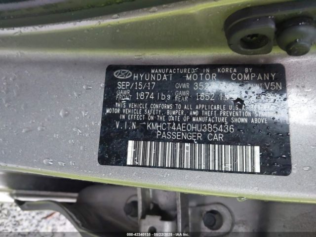 KMHCT4AE0HU385436 Hyundai Accent