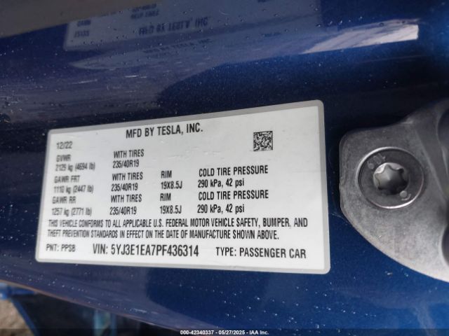 2023 TESLA MODEL 3 5YJ3E1EA7PF436314 Photo 8