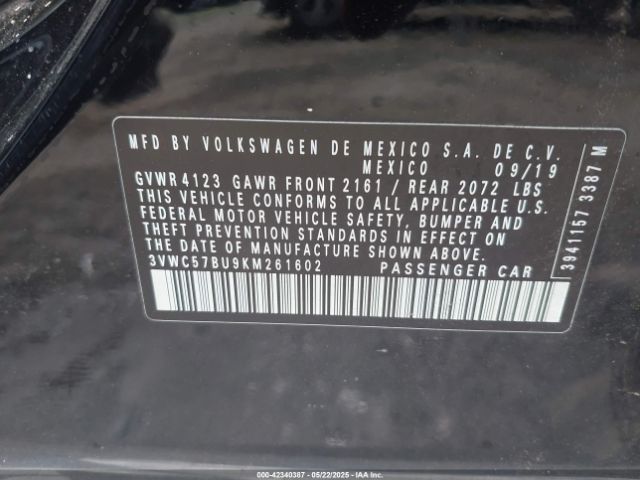 2019 VOLKSWAGEN JETTA 3VWC57BU9KM261602 Photo 8
