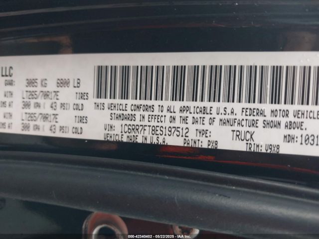 1C6RR7FT8ES197512 RAM 1500 Tradesman
