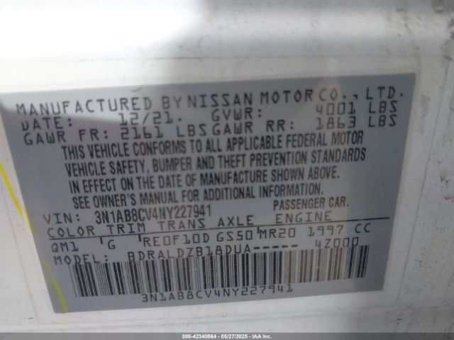 2022 NISSAN SENTRA 3N1AB8CV4NY227941 Photo 8