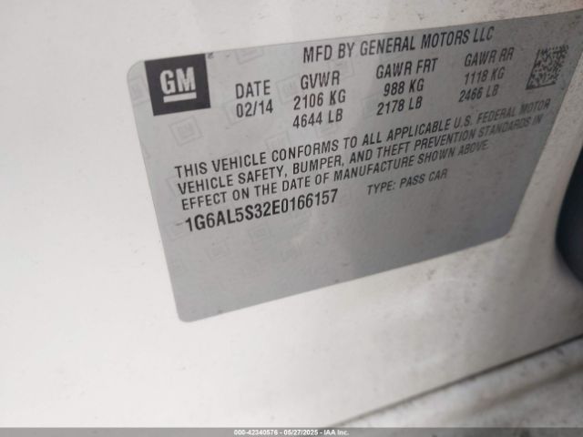 1G6AL5S32E0166157 Cadillac lfx