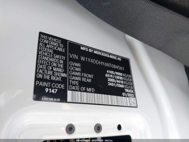 2022 MERCEDES-BENZ SPRINTER 2500 W1Y4DDHY6NT084561 Photo 8