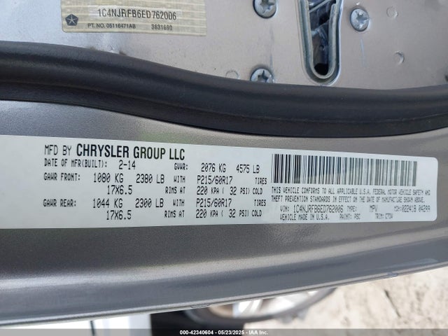 Jeep Patriot 2014 1C4NJRFB6ED762006 Image 9