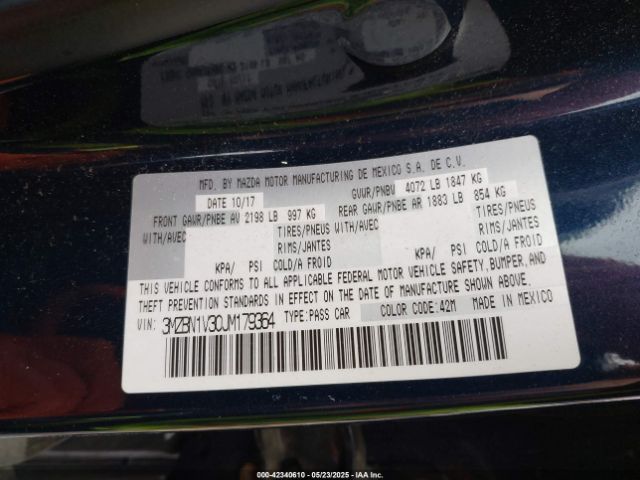 2018 MAZDA MAZDA3 3MZBN1V30JM179364 Photo 8
