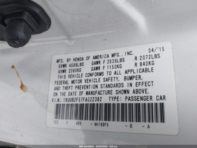 19UUB2F57FA022382 Acura Tlx V6 Tech