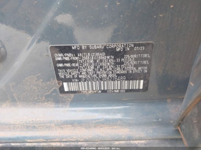 JF2GUADC3R8276489 Subaru Crosstrek Premium