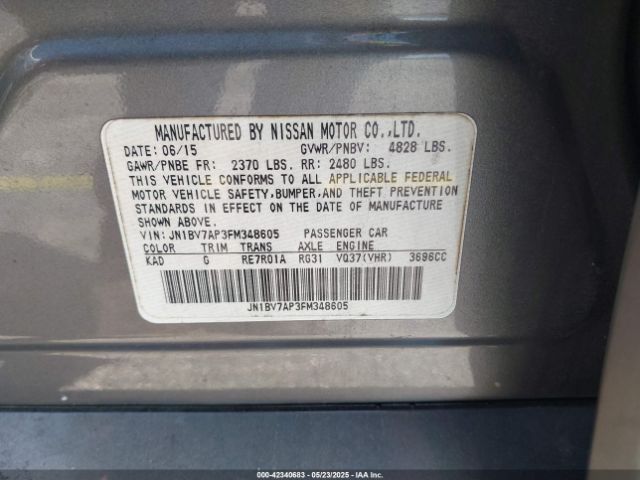 JN1BV7AP3FM348605 Infiniti Q50 SPORT