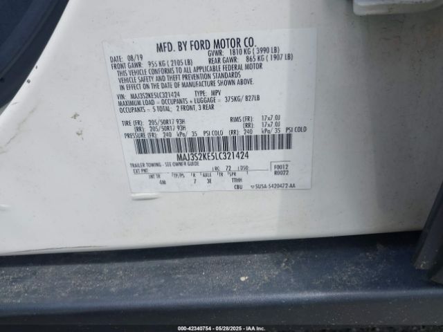 MAJ3S2KE5LC321424 Ford Ecosport Titanium