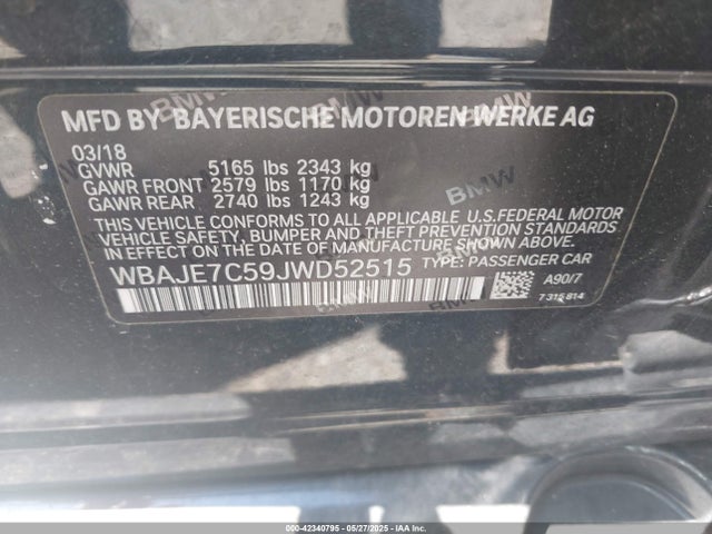 WBAJE7C59JWD52515 BMW 2018