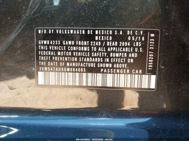 3VW547AU6GM064083 Volkswagen Golf GTI