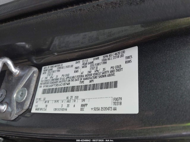Ford Escape 2014 1FMCU0F73EUC15745 Image 9