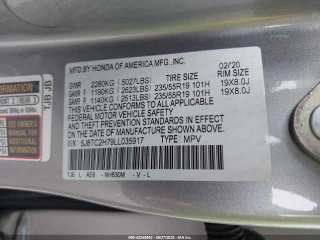 2020 ACURA RDX 5J8TC2H79LL035917 Photo 8