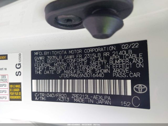 2022 TOYOTA COROLLA JTDEPMAE6N3016440 Photo 8